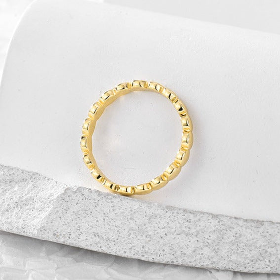 Bague dorée Orbit Echo