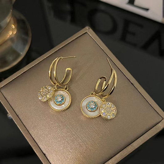Boucles d'oreilles plaquées or Kaléidoscope Attrayant