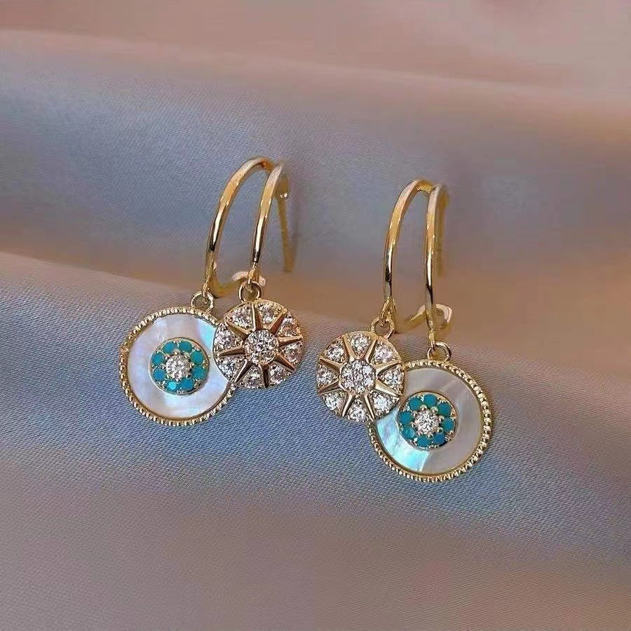 Boucles d'oreilles plaquées or Kaléidoscope Attrayant