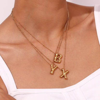 Collier personnalisé initiale avec bulles