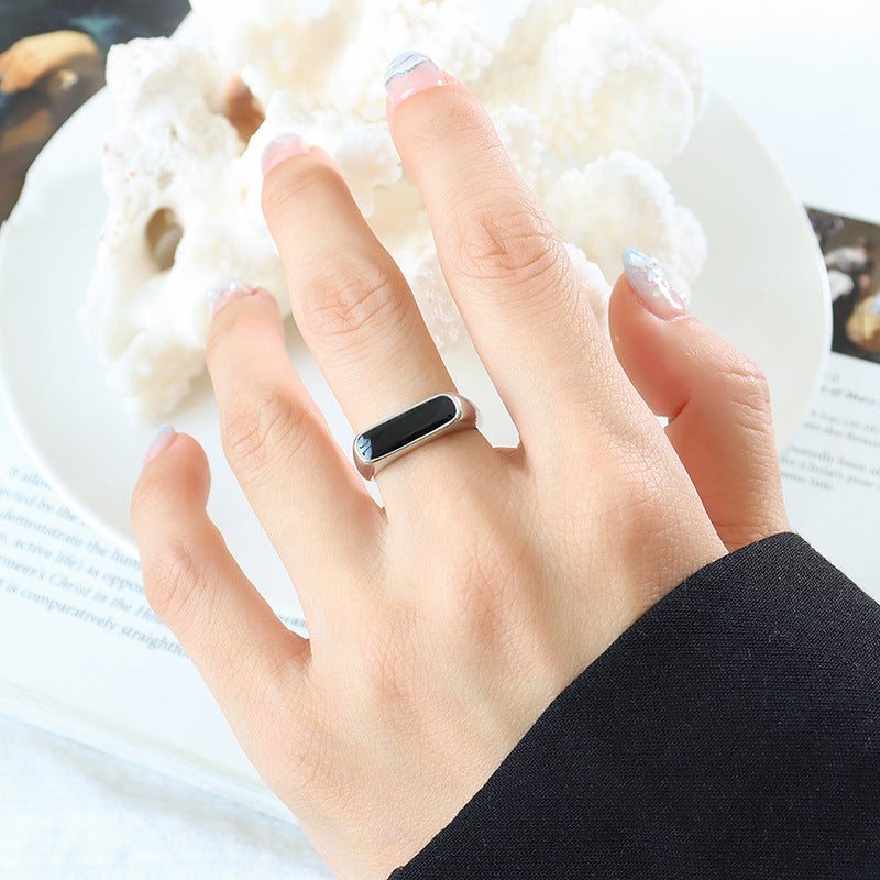 Bague onyx dorée Brenda