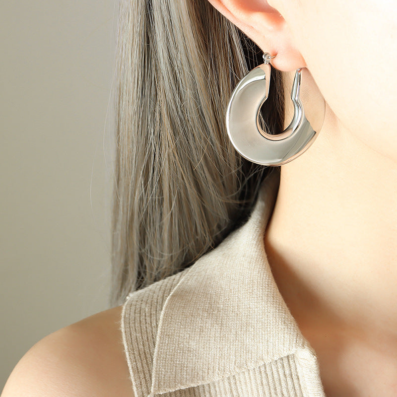 Boucles d'oreilles anneau doré Sol