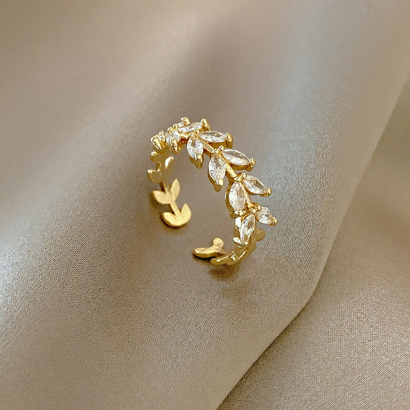 Bague olive dorée Matilda