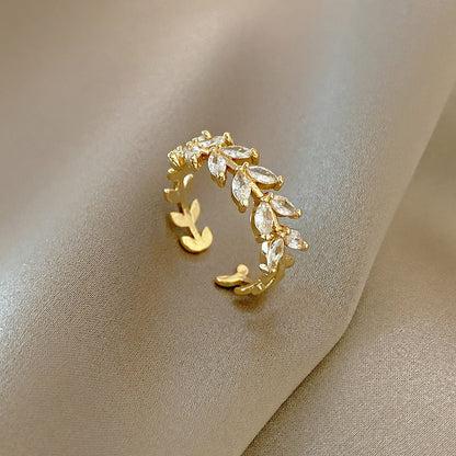 Bague olive dorée Matilda