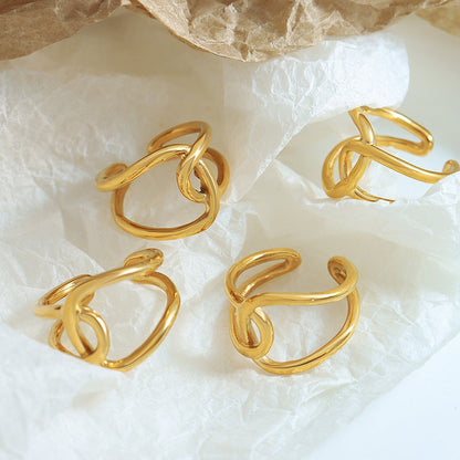 Bague nœud doré Alina