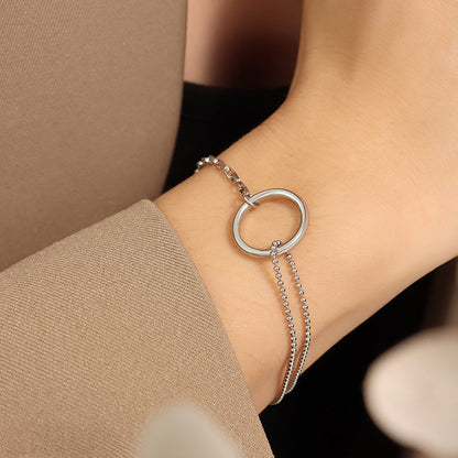 Bracelet anneaux dorés Luria