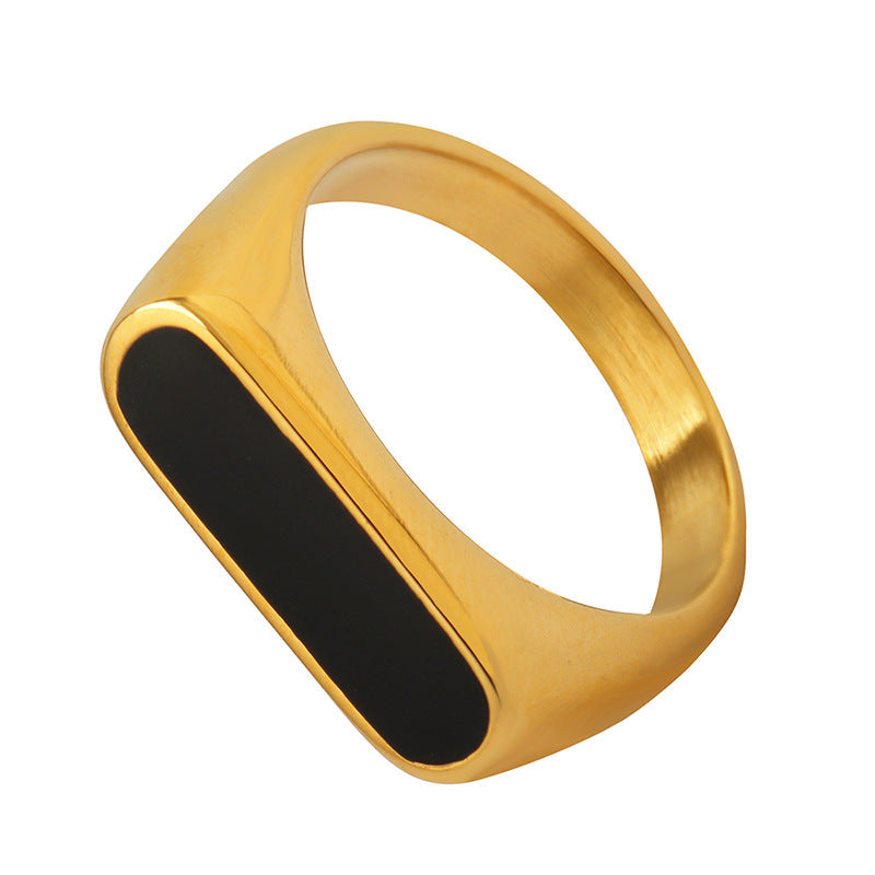 Bague onyx dorée Brenda