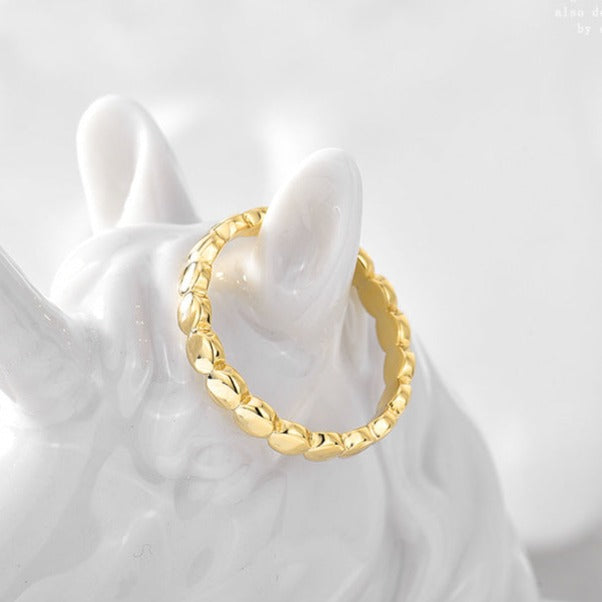 Bague dorée Orbit Echo