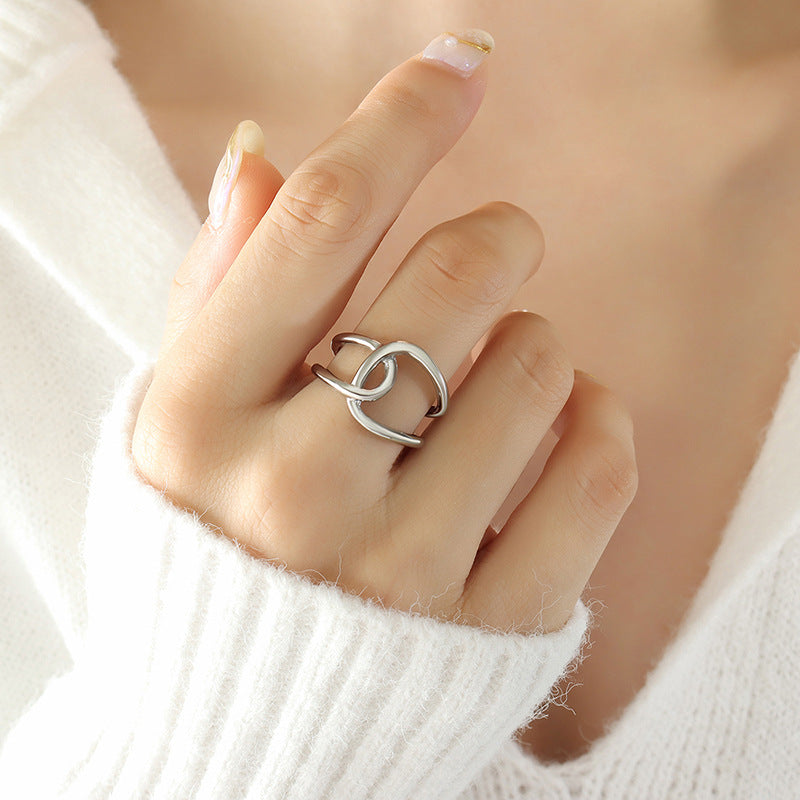 Bague nœud doré Alina