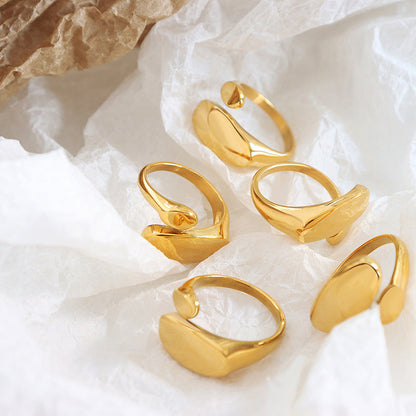 Bague minimaliste dorée Odyssey