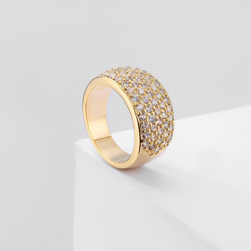 Bague Dôme de Cristal dorée