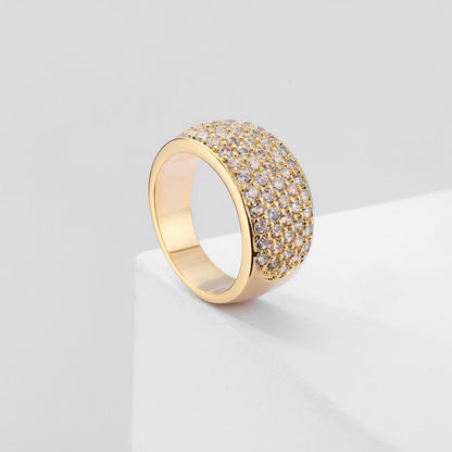 Bague Dôme de Cristal dorée