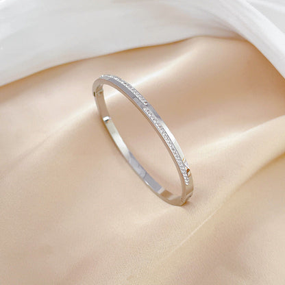 Bracelet rigide cristal doré Aera