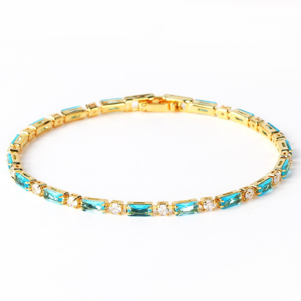 Bracelet avec Pierre Turquoise Naturelle | Or