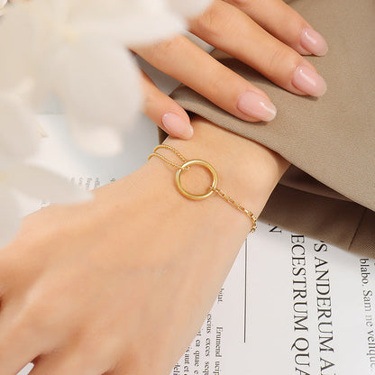 Bracelet anneaux dorés Luria