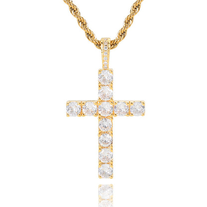 Collier Croix | Or Blanc