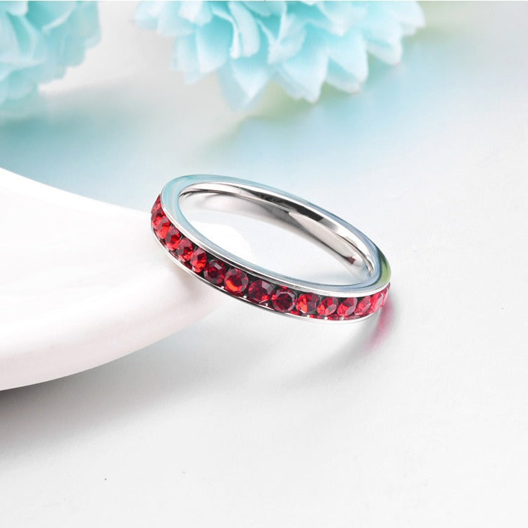 Ruby Eternity Bague Anneau | Or Blanc