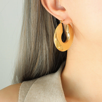 Boucles d'oreilles anneau doré Sol