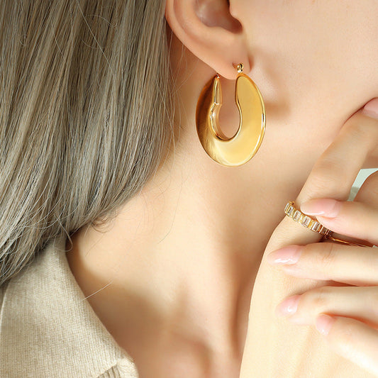 Boucles d'oreilles anneau doré Sol