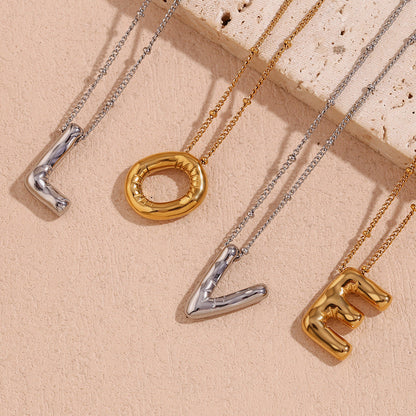 Collier personnalisé initiale avec bulles