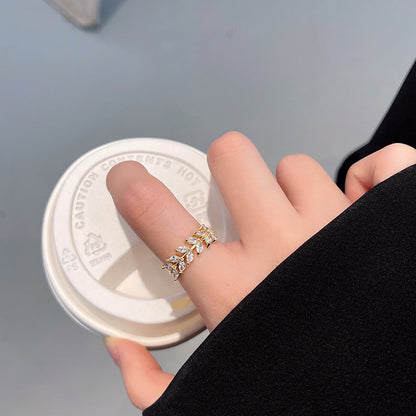 Bague olive dorée Matilda
