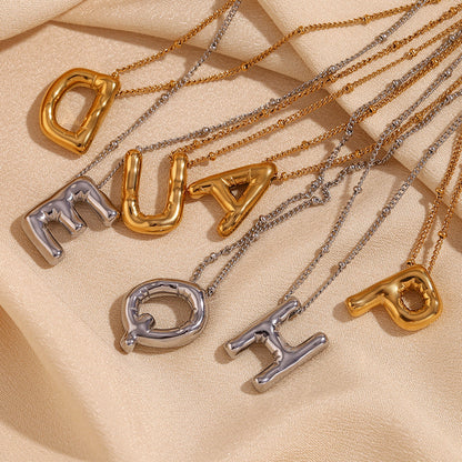 Collier personnalisé initiale avec bulles