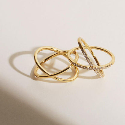 Bague dorée Harmonie d'Eva