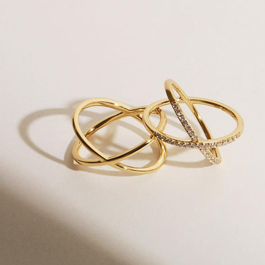 Bague dorée Harmonie d'Eva