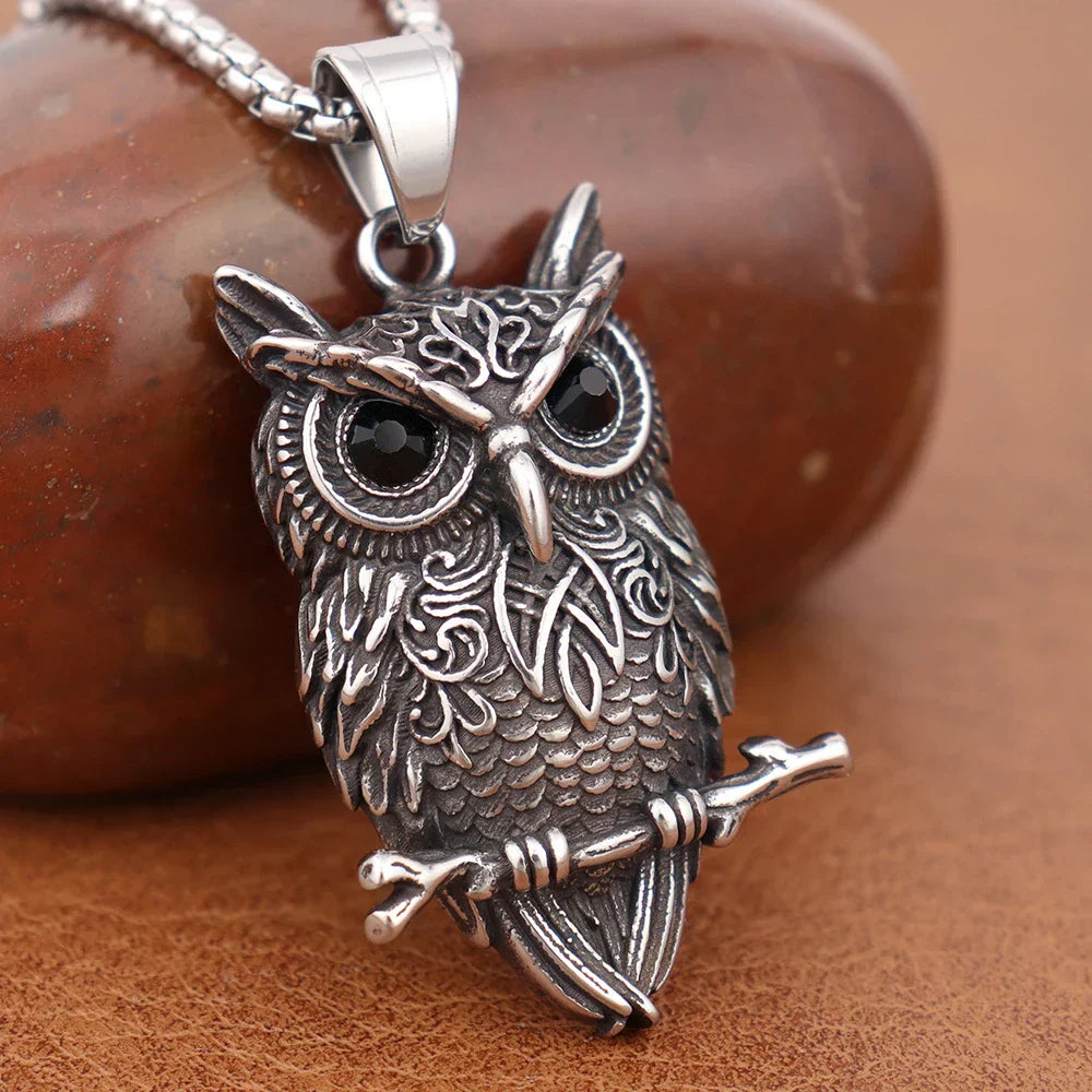 Collier Pendentif Sagesse Hibou Vintage