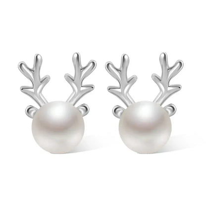 Boucles d'oreilles Fines Renne Perle