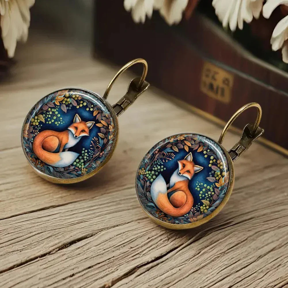 Boucles d'oreilles Dôme de Verre Animal Fantaisiste