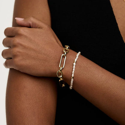 Bracelet Link T-Bar | Or