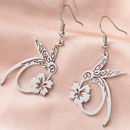 Boucles d'oreilles Colibri Esprit Acier Inoxydable