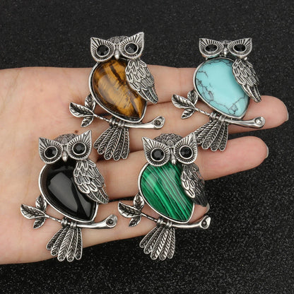 Collier Pendentif Sagesse Hibou Cristal