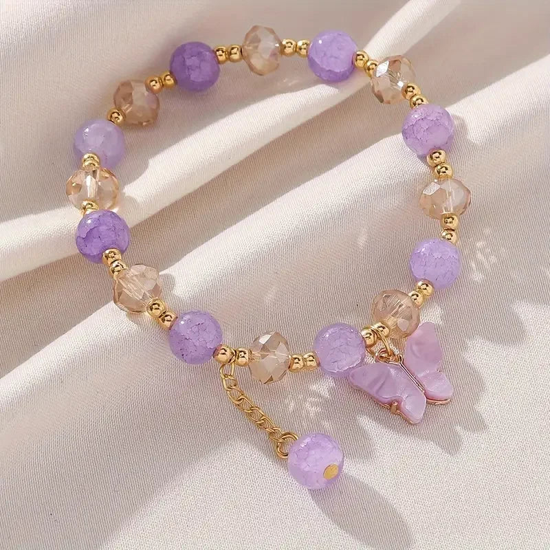 Bracelet Extensible Papillon Perles Magnifiques