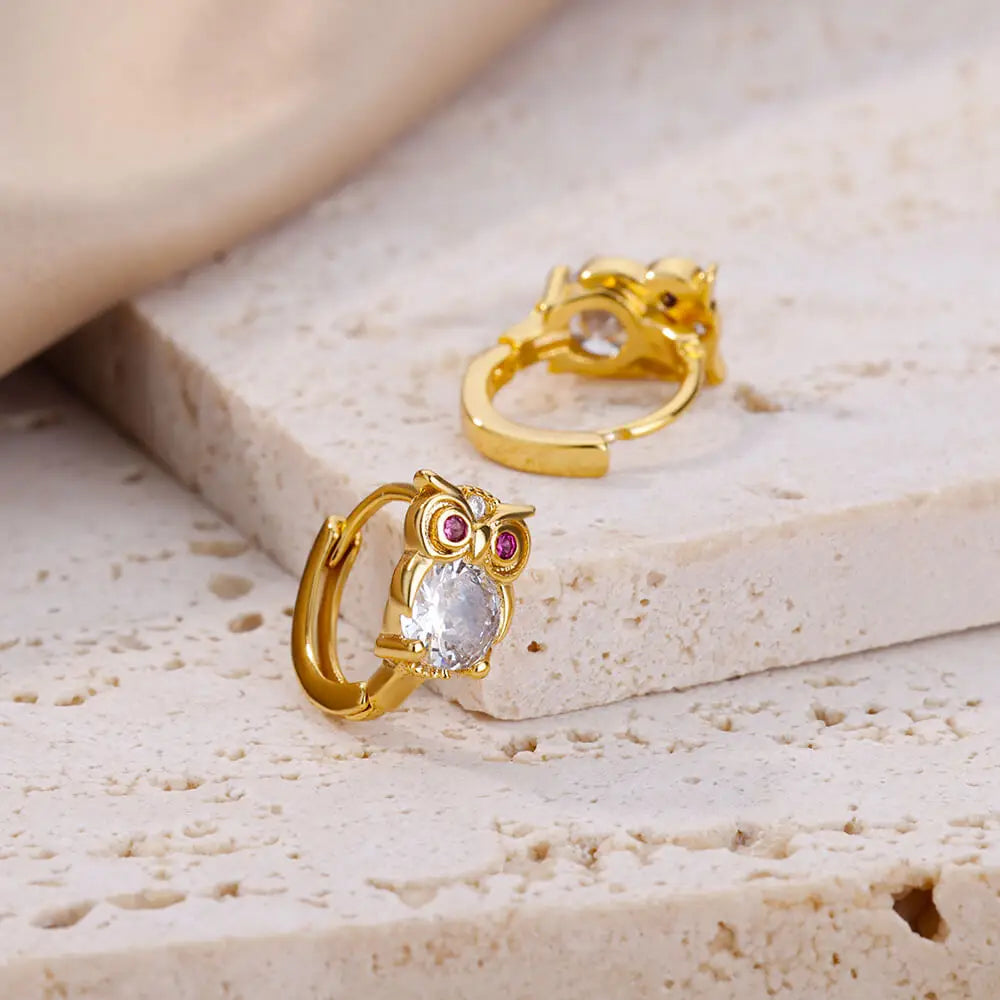 Boucles d'oreilles Cercles Animal Cristal