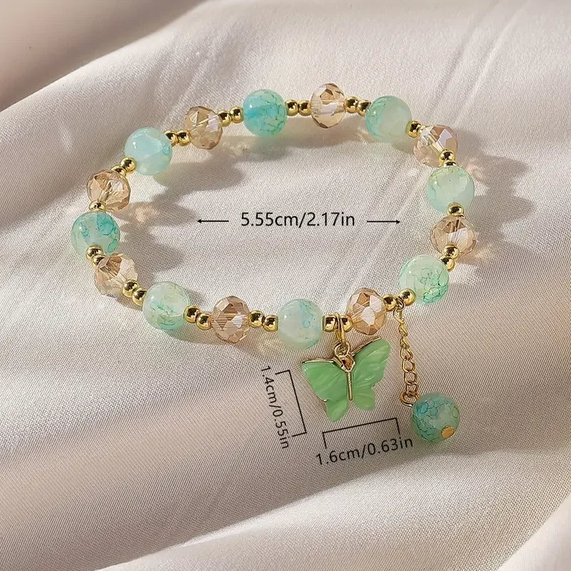 Bracelet Extensible Papillon Perles Magnifiques