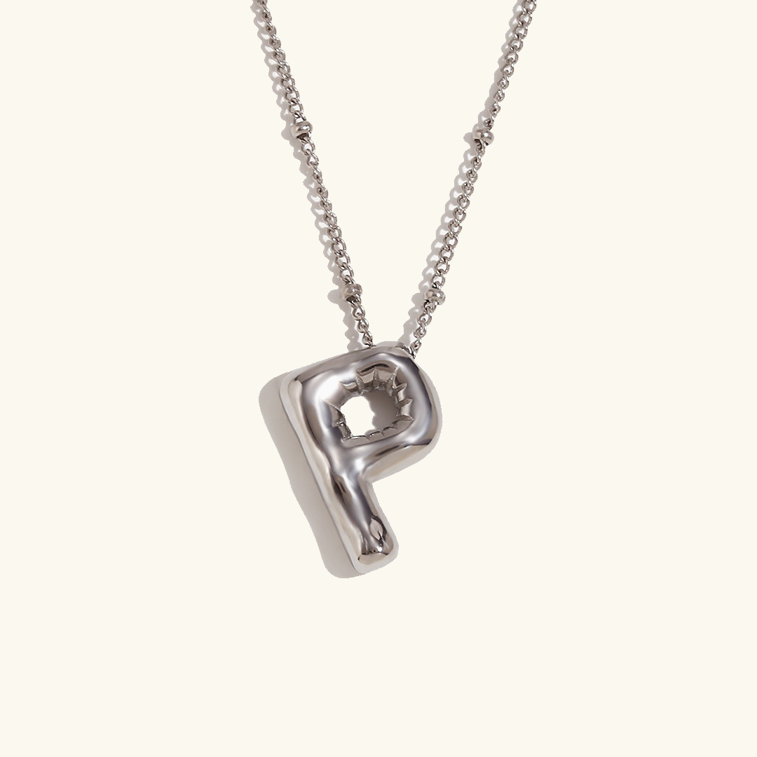 Collier personnalisé initiale avec bulles
