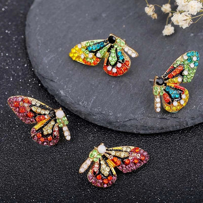 Boucles d'Oreilles Papillon Édition Limitée avec Incrustation Zirconia