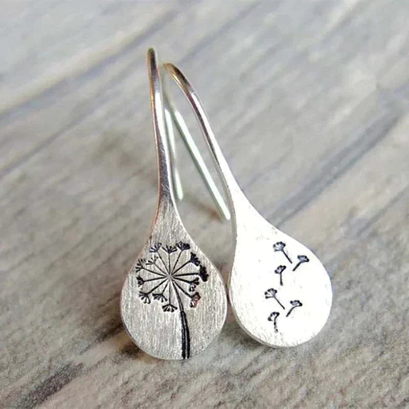 Boucles d'oreilles fleurs vintage en argent 925