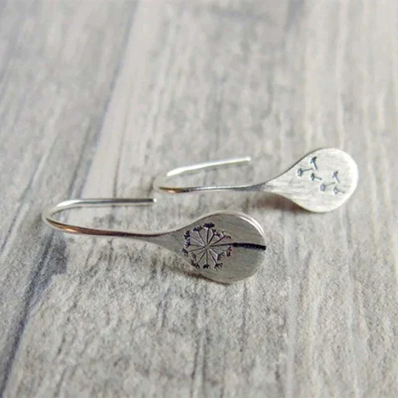 Boucles d'oreilles fleurs vintage en argent 925