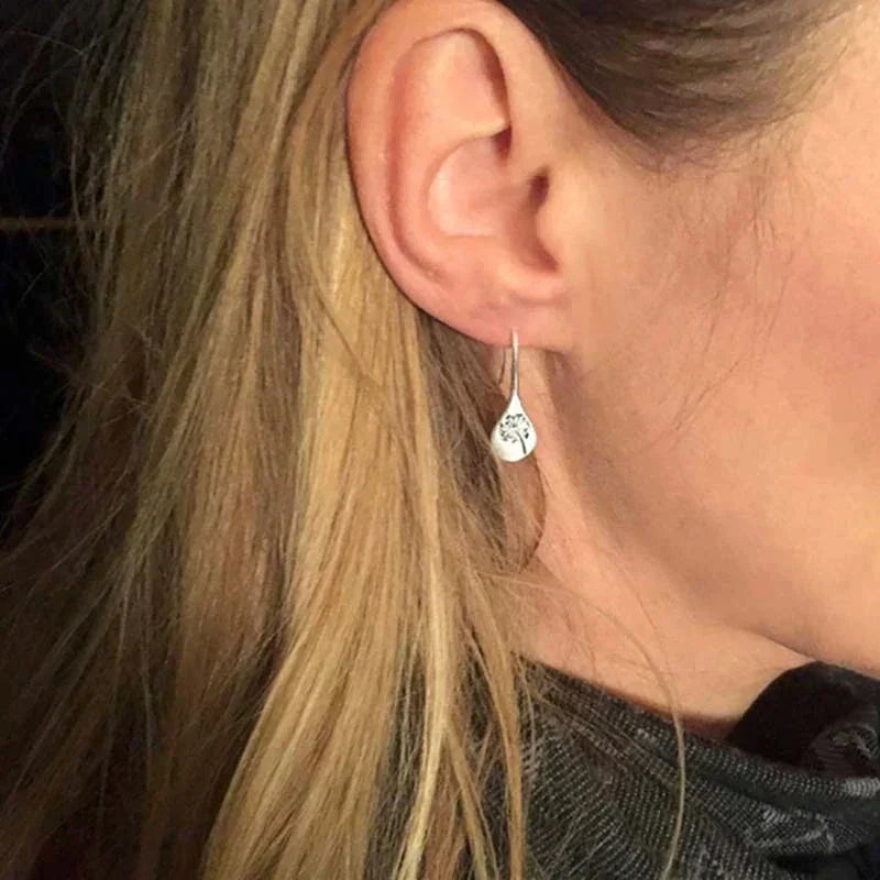 Boucles d'oreilles fleurs vintage en argent 925