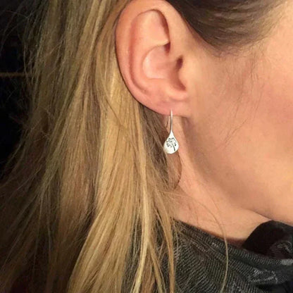 Boucles d'oreilles fleurs vintage en argent 925