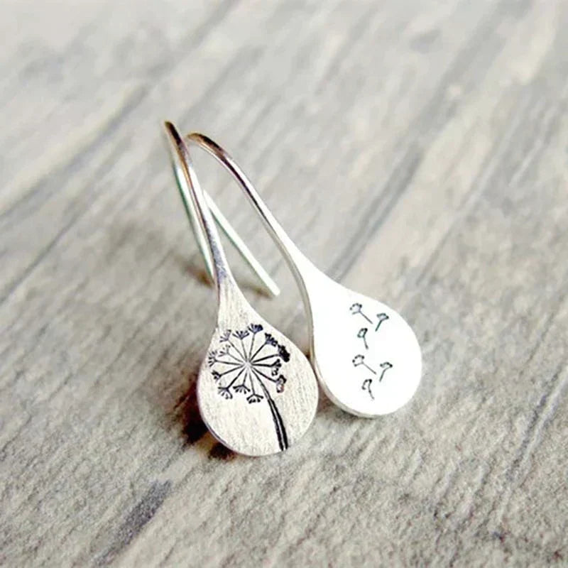 Boucles d'oreilles fleurs vintage en argent 925