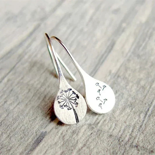 Boucles d'oreilles fleurs vintage en argent 925