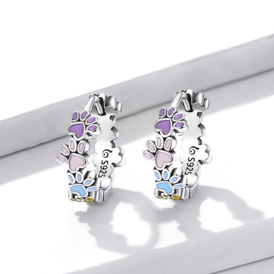 Tomettes Pattes Colorées Argent Sterling