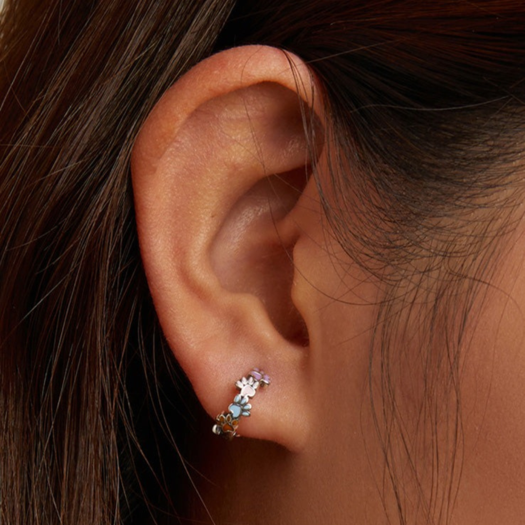 Tomettes Pattes Colorées Argent Sterling