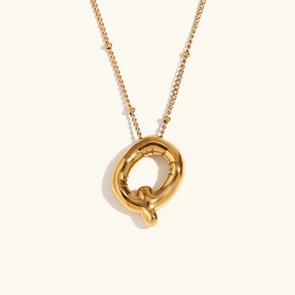Collier personnalisé initiale avec bulles