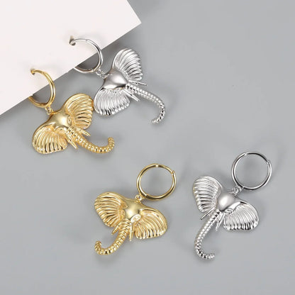 Boucles d'oreilles Cercles Charme Éléphant