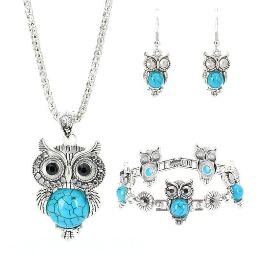 Coffret Bijou Sagesse Hibou Turquoise